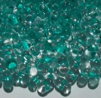 25 grams of 3x7mm Teal Lined Crystal Farfalle Seed Beads